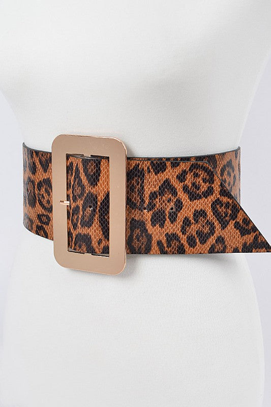 Wild About You Oversized Belt (Gold Buckle)