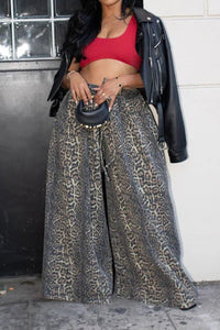 Pretty Flow Wide Leg Pants (Leopard)