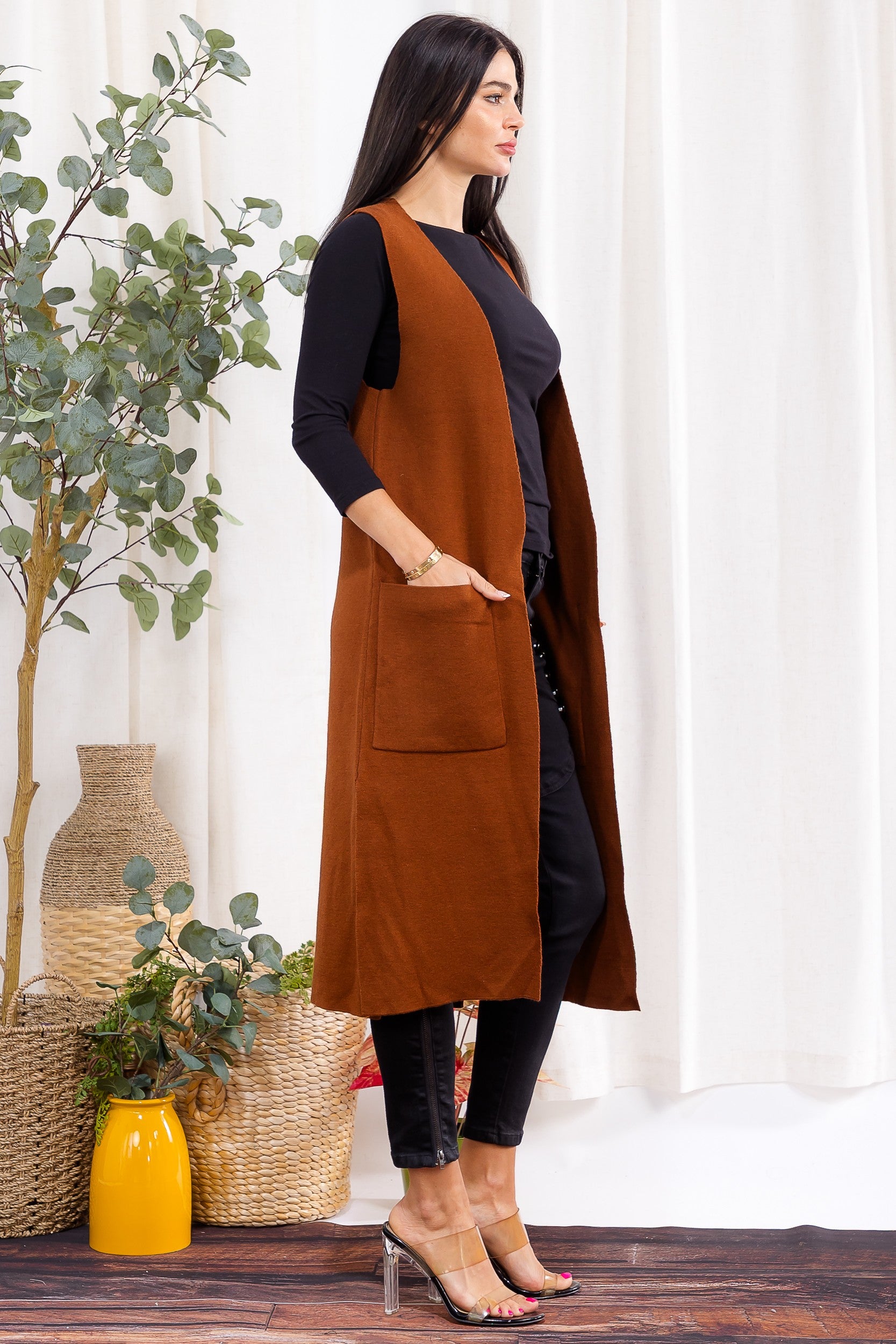 It Girl Cardigan (Rust Brown)