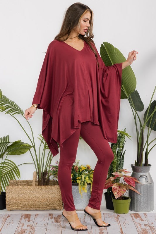 So Chic & Comfy Pants Set (Marsala)
