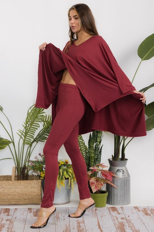 So Chic & Comfy Pants Set (Marsala)