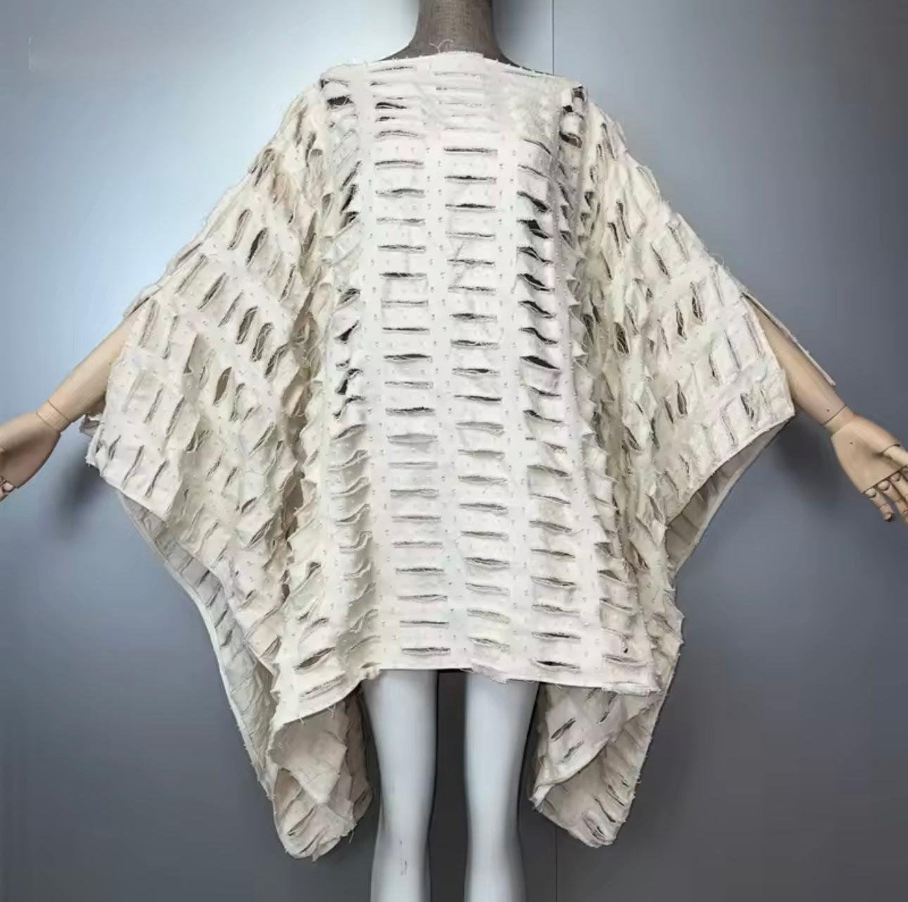 Ripped & Fabulous Tunic (Cream)