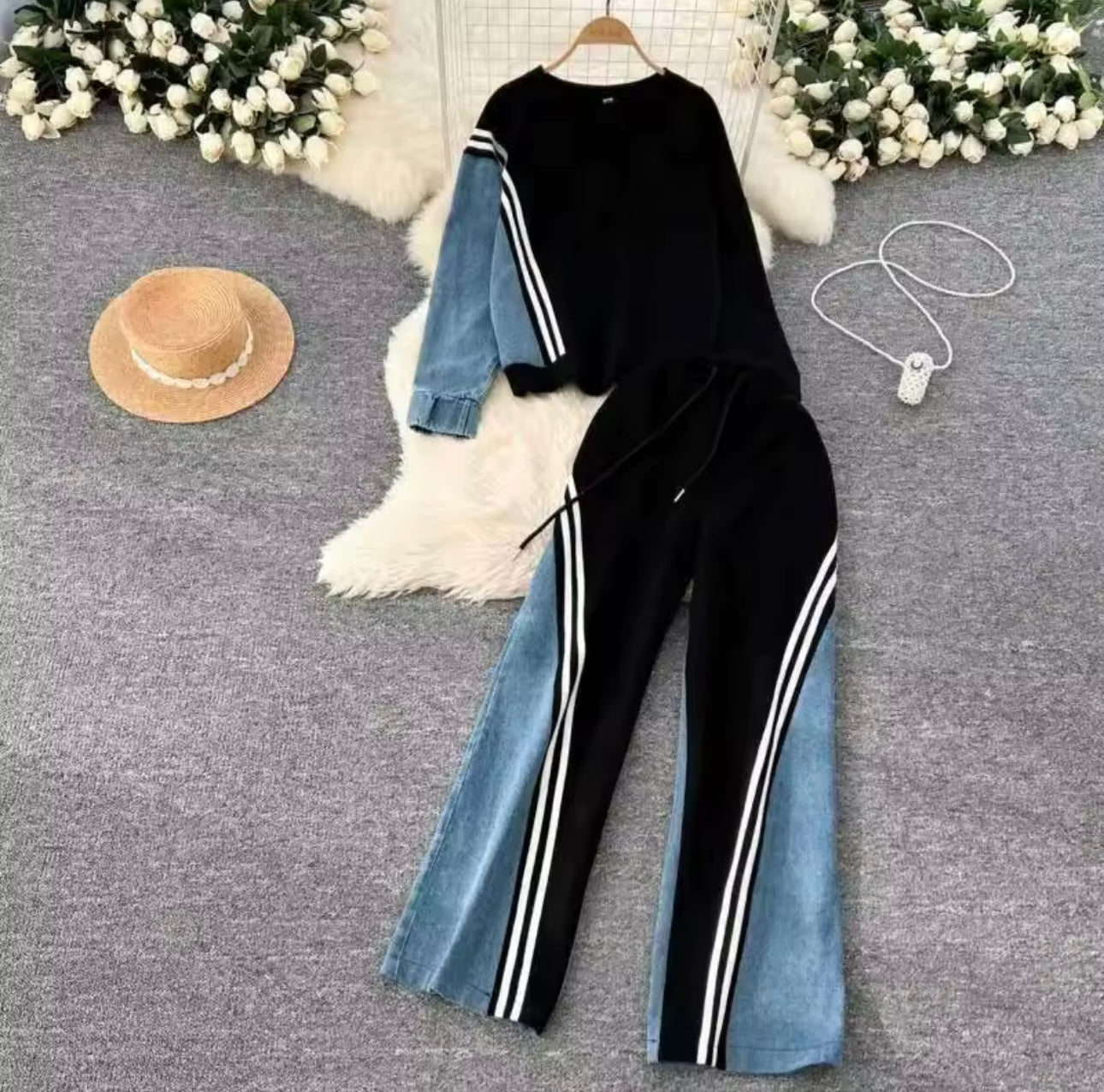 Denim Girls Rock Pants Set (Various)