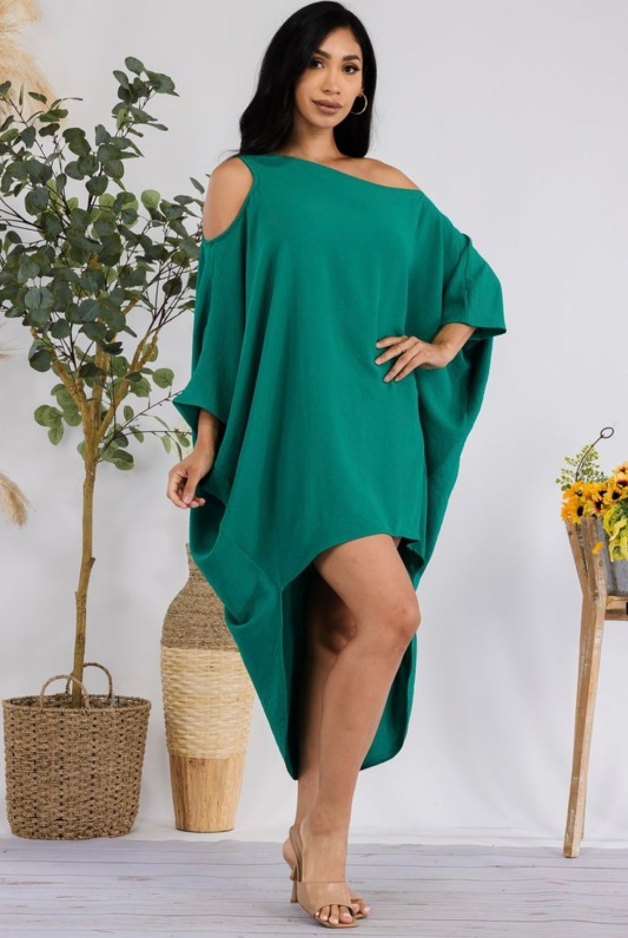 Adora Cold Shoulder Dress (Various Colors)