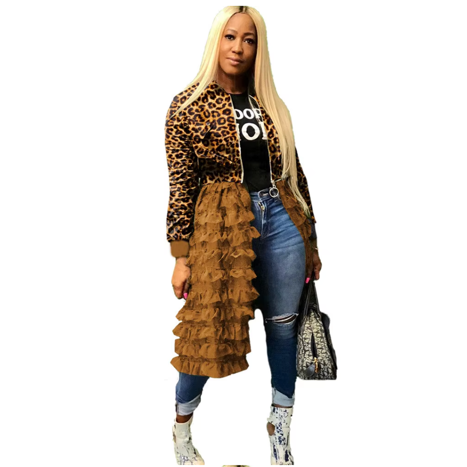 RUFFLED UP BOMBER JACKET