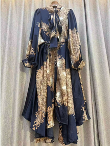 Vintage Beauty Swing Maxi (Blue Floral)