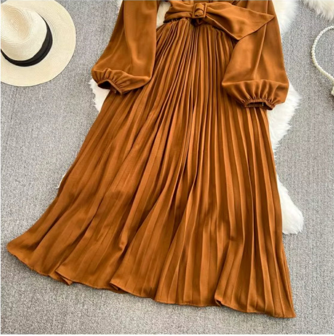 Amaze Me Midi Dress (Brown)