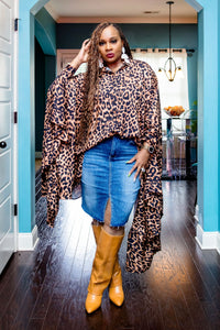 Pretty Flow Top/Dress (Leopard)
