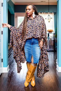 Pretty Flow Top/Dress (Leopard)