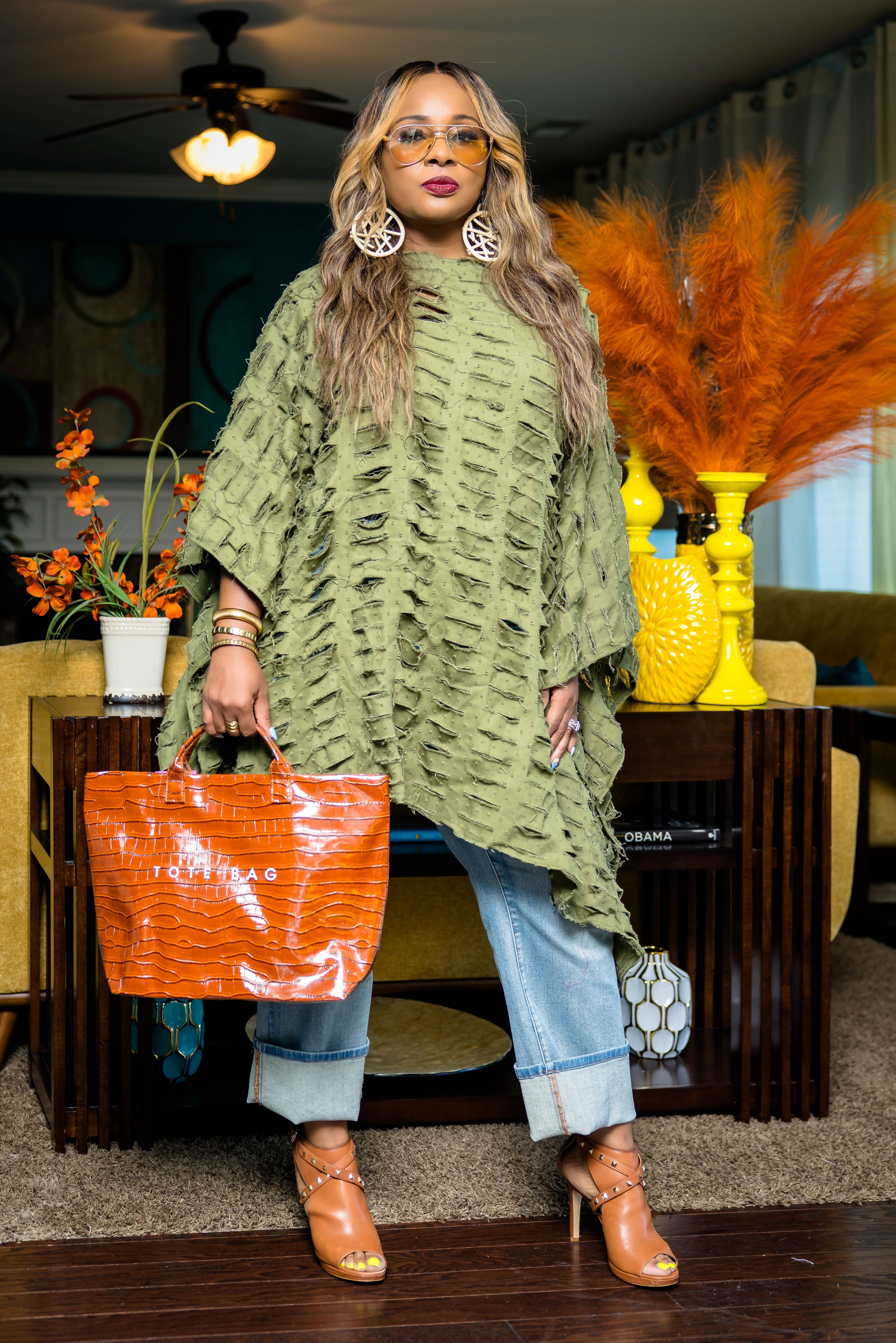 Ripped & Fabulous Tunic (Olive)