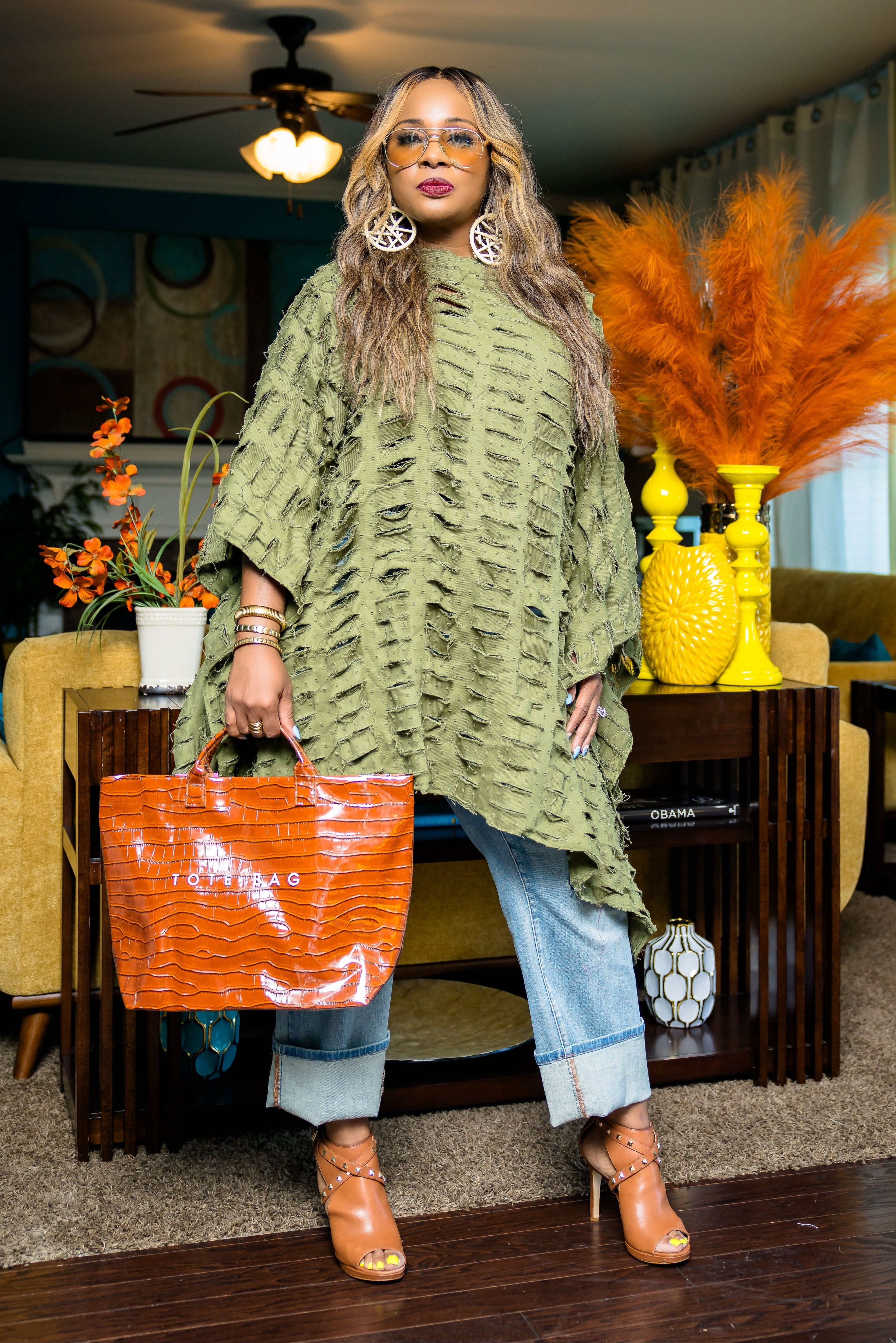 Ripped & Fabulous Tunic (Olive)