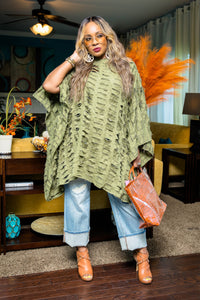 Ripped & Fabulous Tunic (Olive)