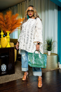 Ripped & Fabulous Tunic (Cream)