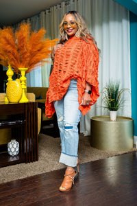 Ripped & Fabulous Tunic (Rust Orange)