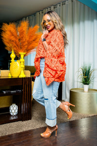 Ripped & Fabulous Tunic (Rust Orange)