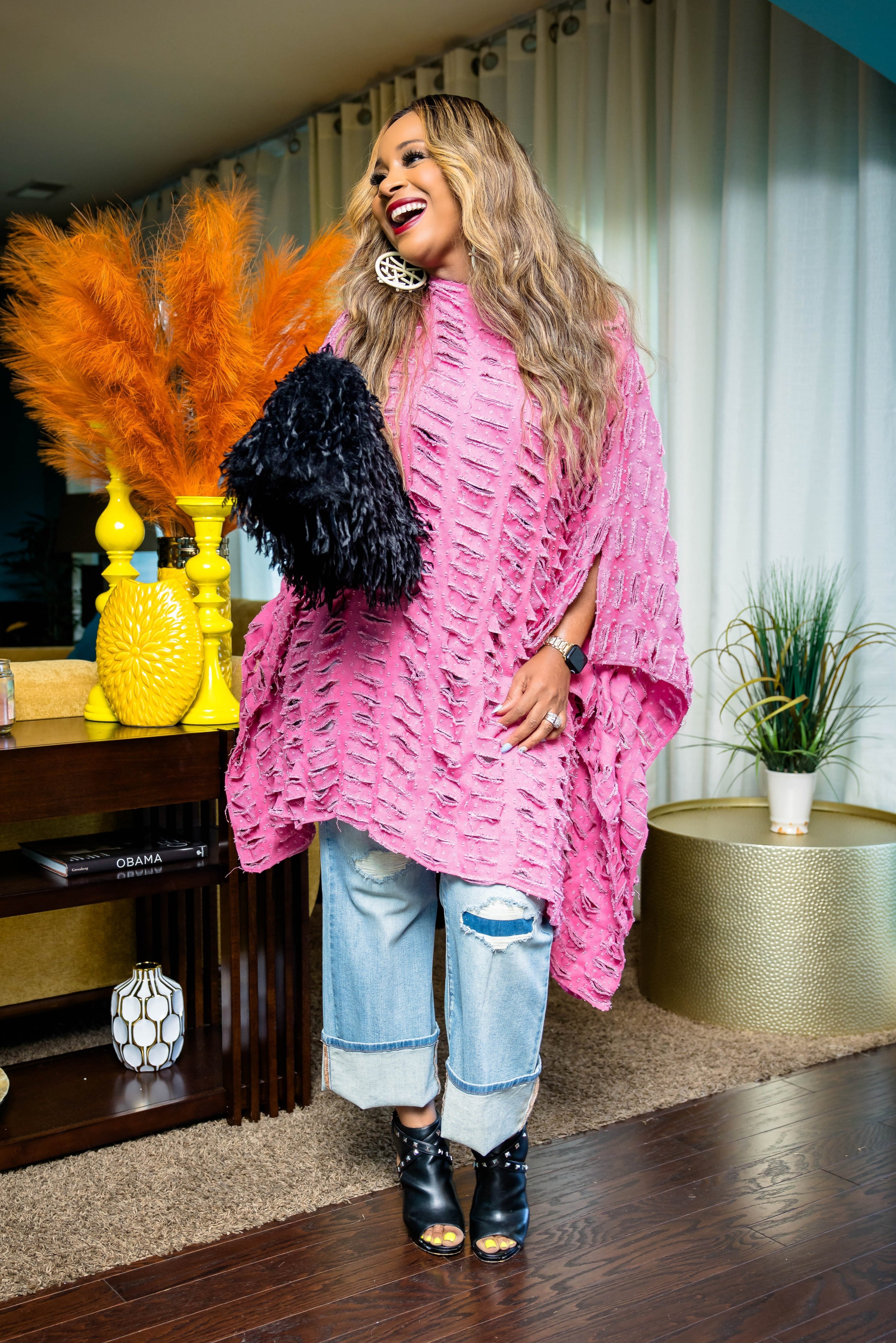 Ripped & Fabulous Tunic (Pink)