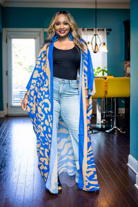 All About You Kimono (Blue/Gold)