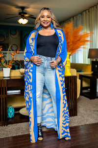 All About You Kimono (Blue/Gold)