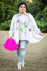 FABULOUS GEMS TOP BY TRISH M (white)