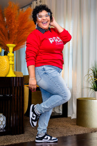 Pray Sweatshirt by Trish M (Red)