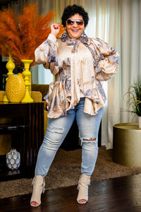 Vintage Beauty Top (Apricot Purple)