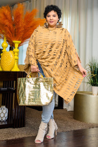 Ripped & Fabulous Tunic (Tan)