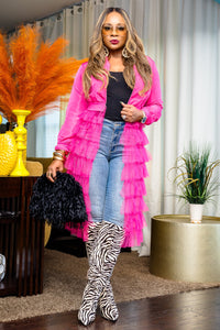 RUFFLED UP BOMBER JACKET (pink)