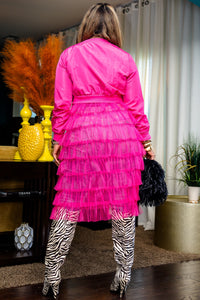 RUFFLED UP BOMBER JACKET (pink)