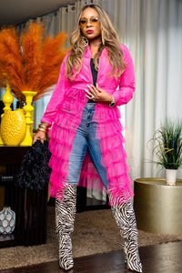 RUFFLED UP BOMBER JACKET (pink)