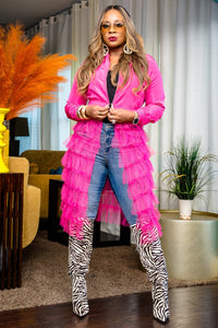 RUFFLED UP BOMBER JACKET (pink)