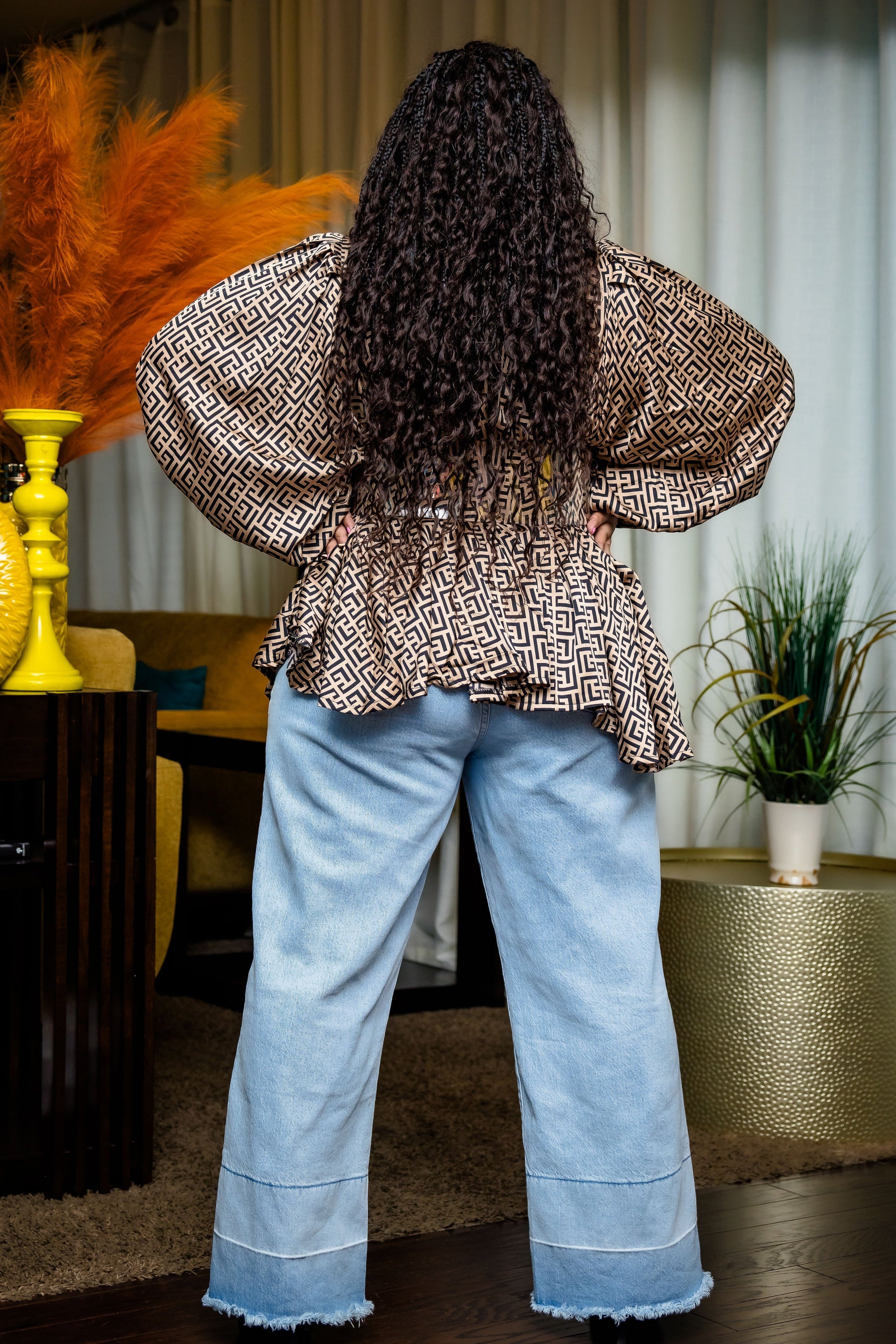 Vintage Beauty Top (Geo Pattern)