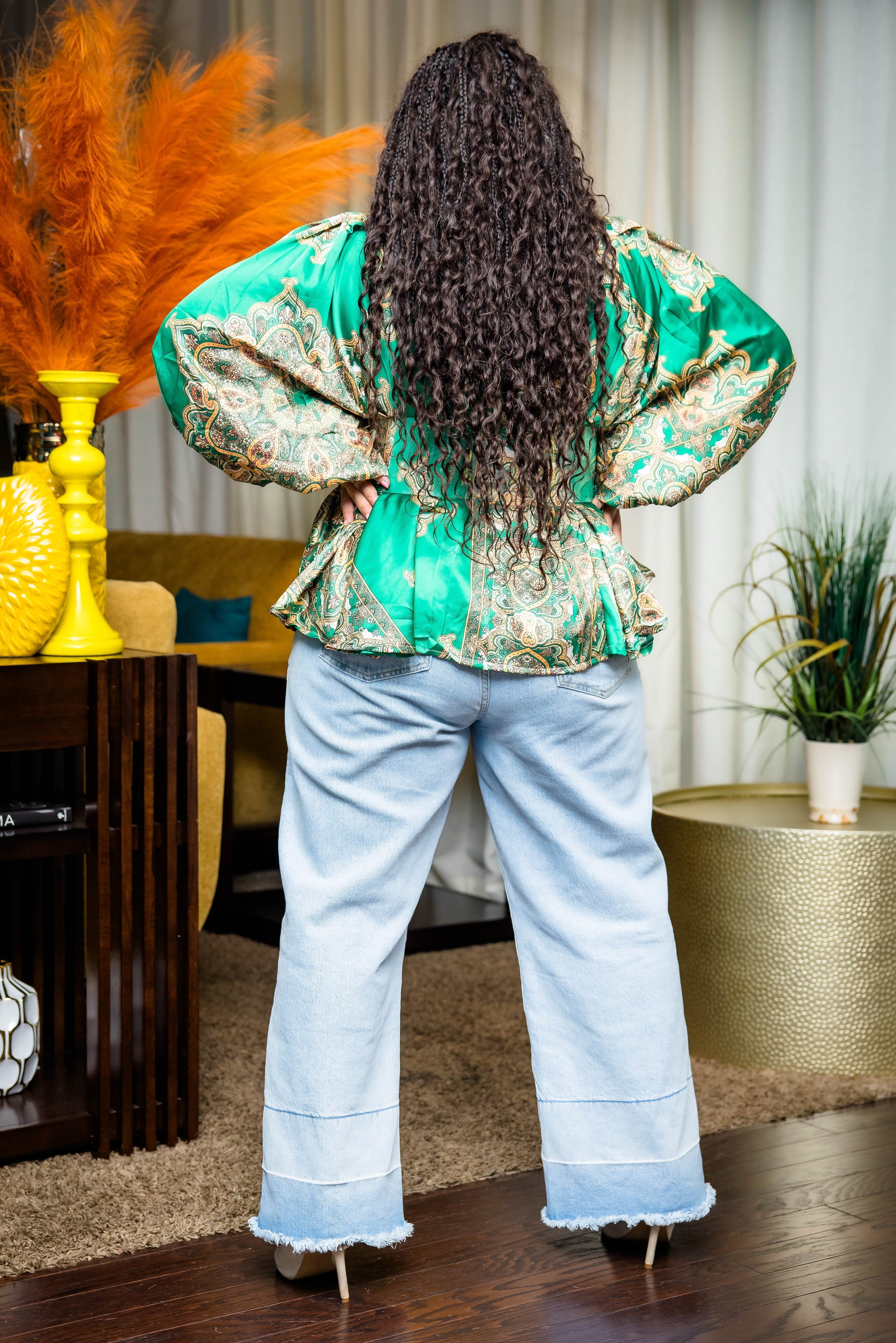 Vintage Beauty Top (Green Swirl)