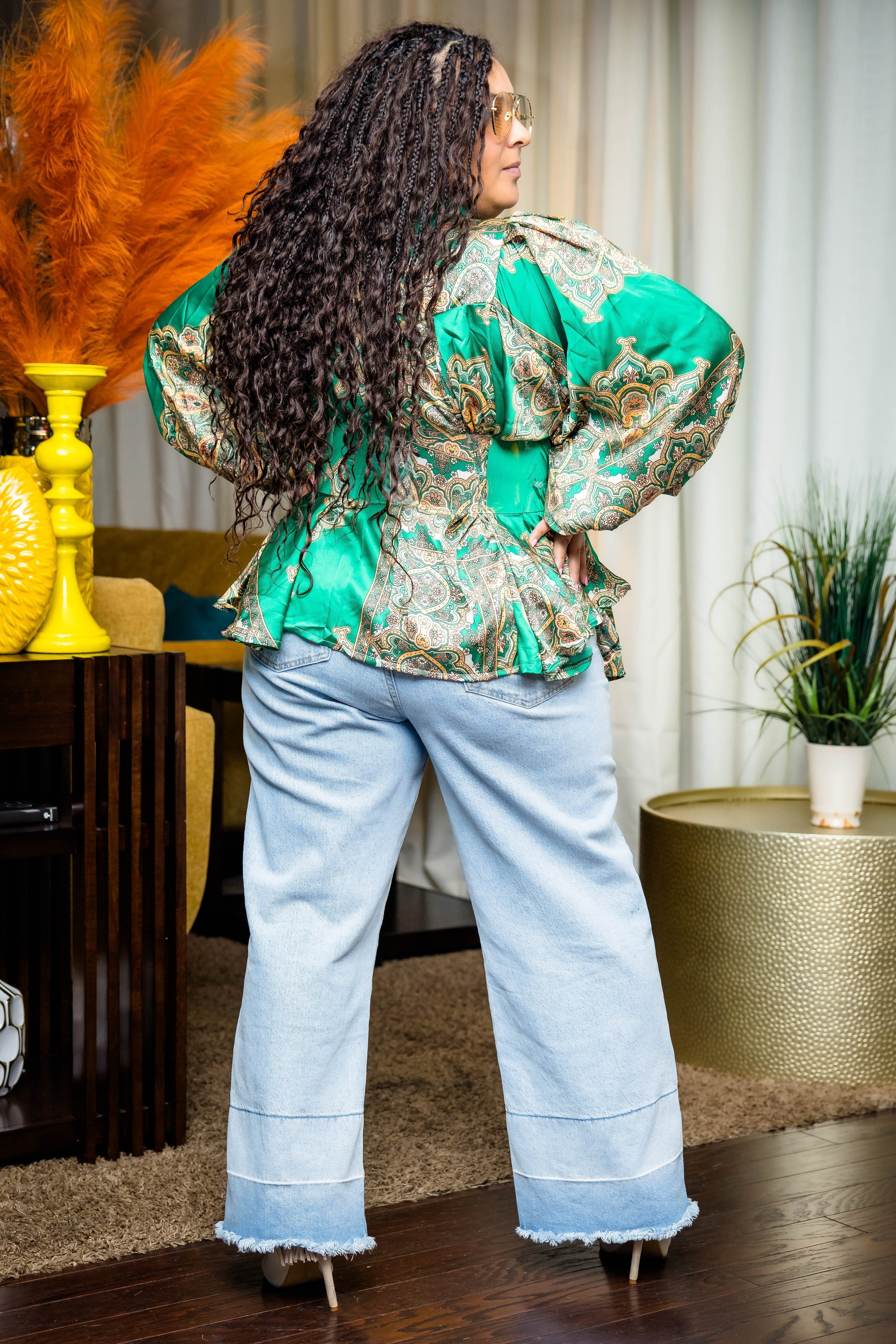 Vintage Beauty Top (Green Swirl)